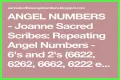 
Repeating Angel Numbers - 8's and 2's  (8822, 8282, 88822 etc)
