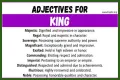 What words describe a king?